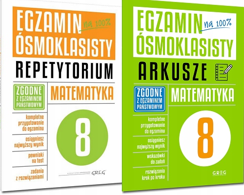 

Egzamin ósmoklasisty Komplet matematyka Greg