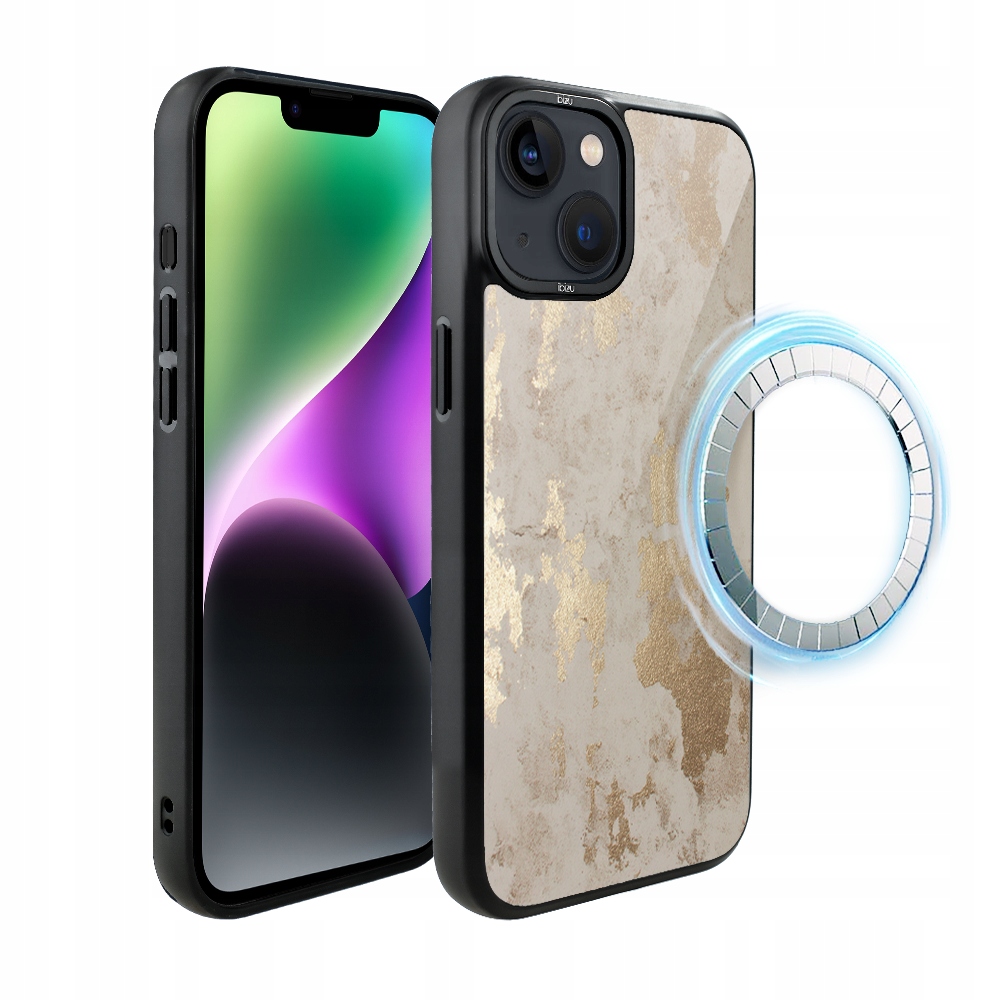 Pouzdro pro iPhone 14 Ibizu DropGuard Matt s MagSafe, šampaňské zlato