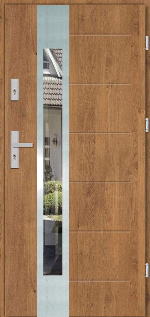 DRZWI ZEWNETRZNE INOX16-T5 72MM NOWOCZESNE 90CM UD 1,3 CZYSTE POWIETRZE Kod producenta INOX 16T5 72MM