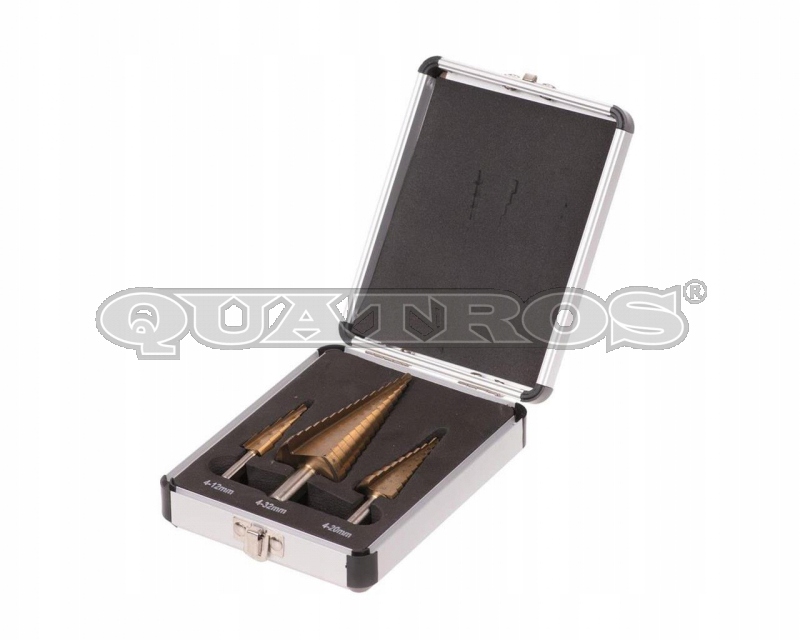 

Zestaw 3szt. wierteł stożkowych 4-32mm Quatros