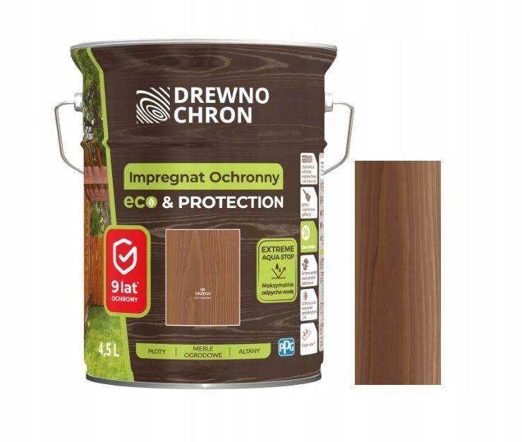 Drewnochron Impregnat do drewna Eco&protection 4.5L Orzech