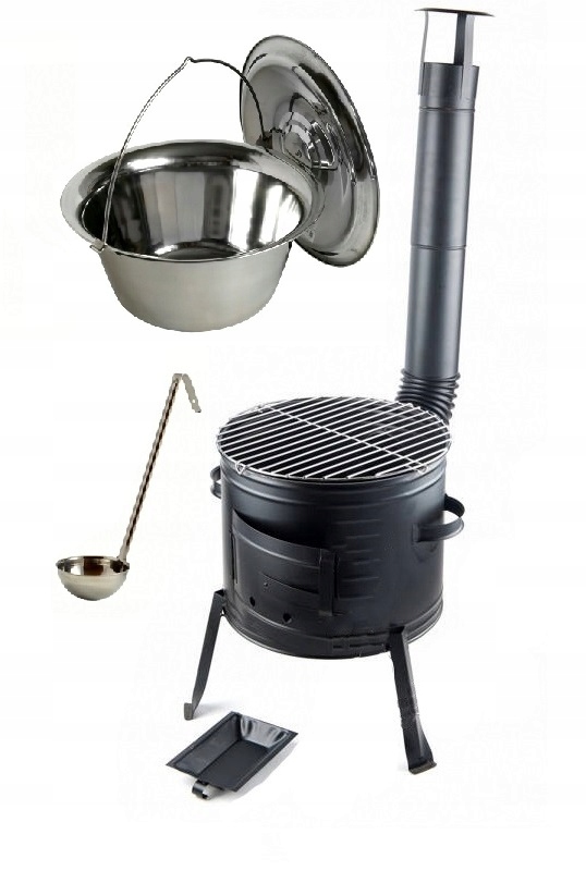 KUCHNIA POLOWA 36 KOCIOŁEK POKRYWKA INOX 13l GRILL