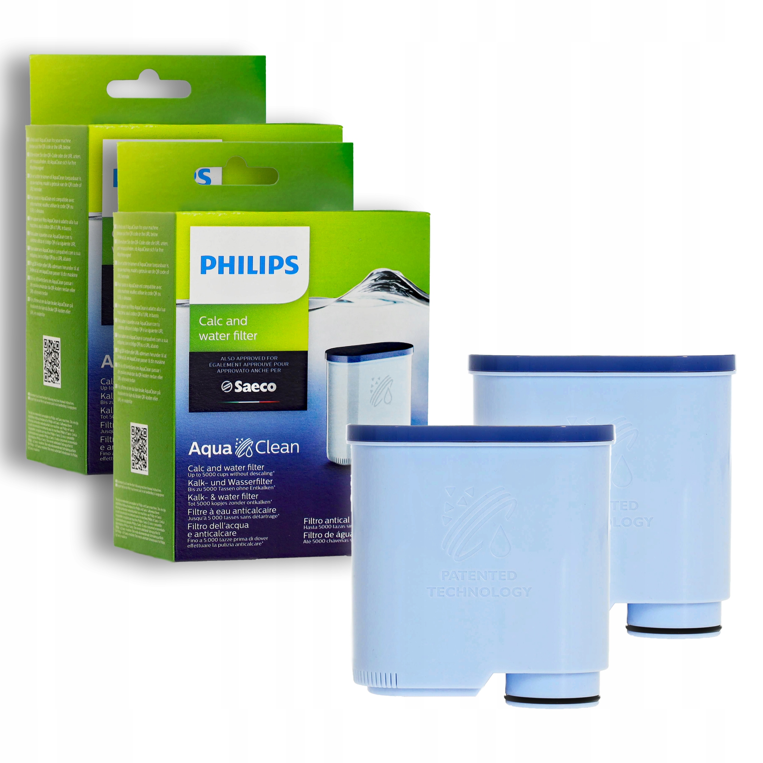 

2x Saeco Filtr Do Wody Ekspresów Aqua Clean CA6903