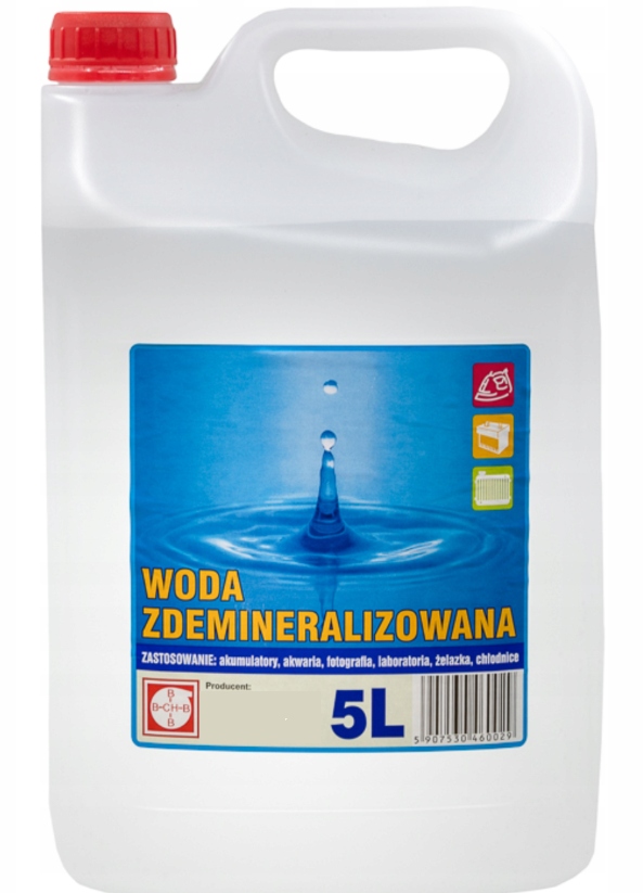 Woda demineralizowana 120 szt X 5L 600L Cała paleta EAN (GTIN) 5903943421886