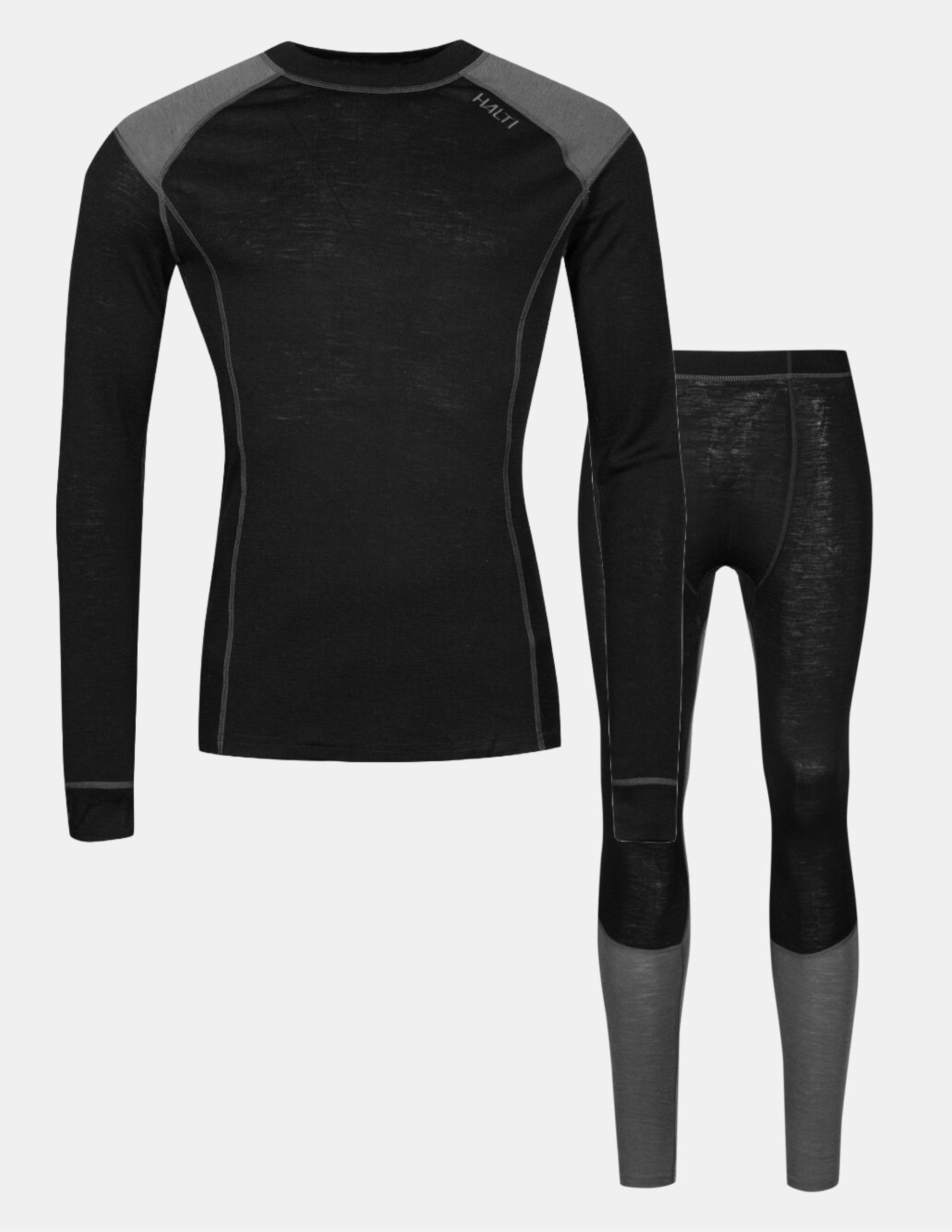 Termoaktivní souprava ze 100% merino vlny Halti Hossa, prodyšná a hřejivá, černá