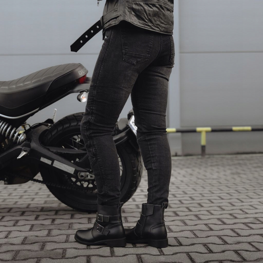 SPODNIE JEANS OZONE AGNESS II LADY WASHED BLACK SPRANY CZARNY W40L30 Rozmiar 40/30