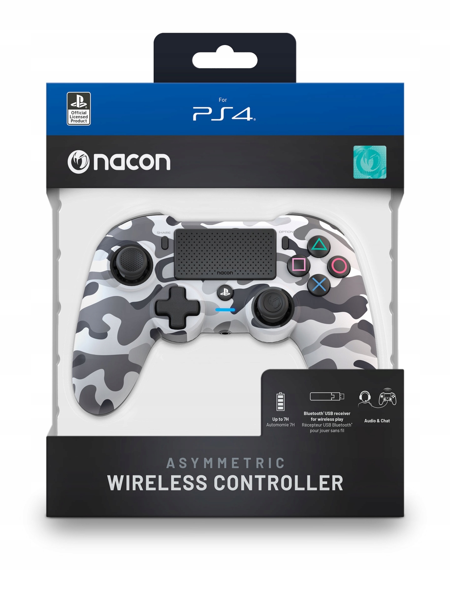 Nacon Pad bezprzew. asymetryczny PS4 camo szary