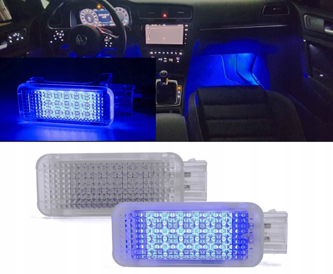 LED PODŚWIETLENIE DRZWI AUDI A3 A4 A6 NIEBIESKIE