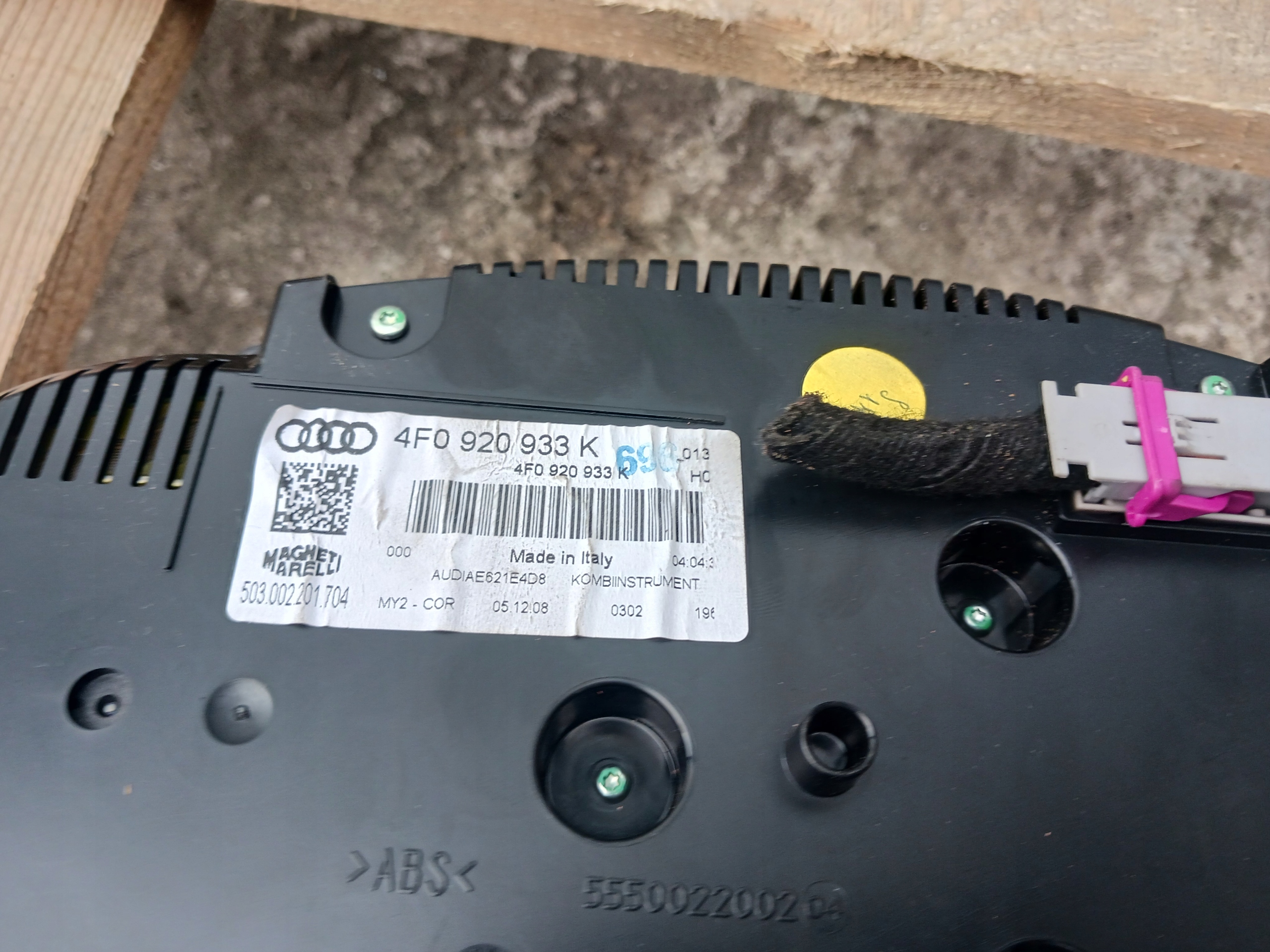dials dials AUDI A6 C6 3.0 TFSI EUROPA 4F0920933K