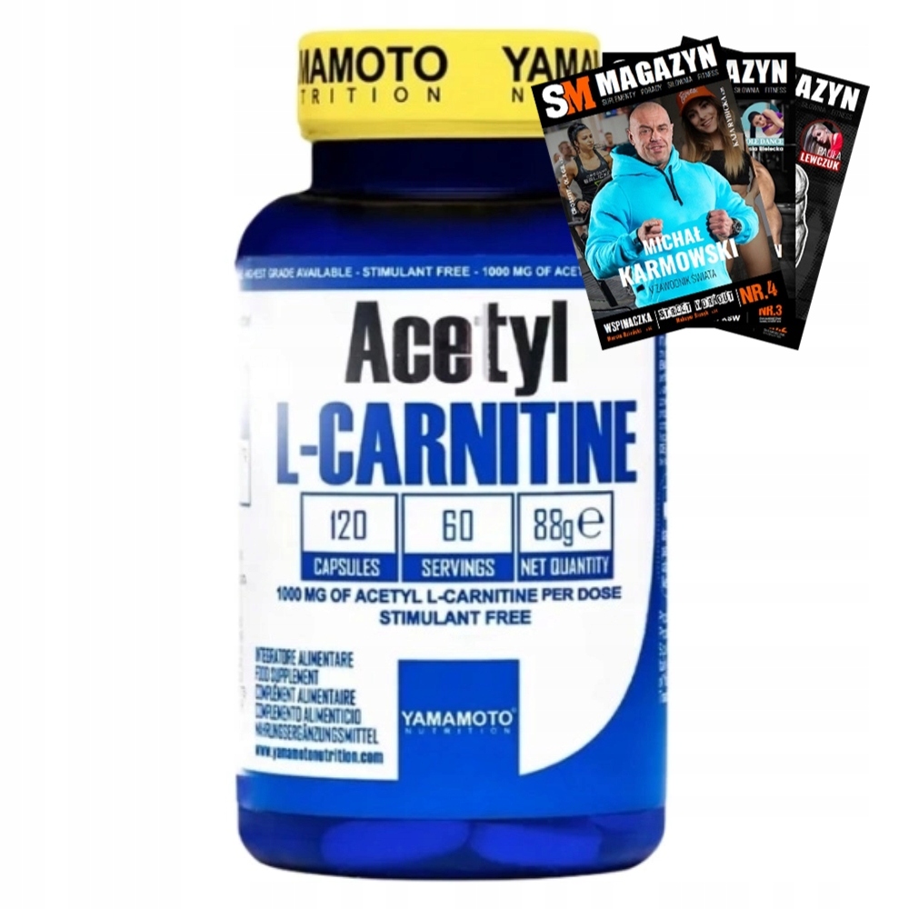 Yamamoto Acetyl L-carnitine 1000 Mg 120 Kapslí Spalovač Tuků Nervový Systém