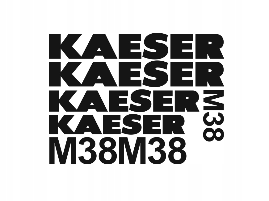 Samolepky s nálepkou Kaeser M38