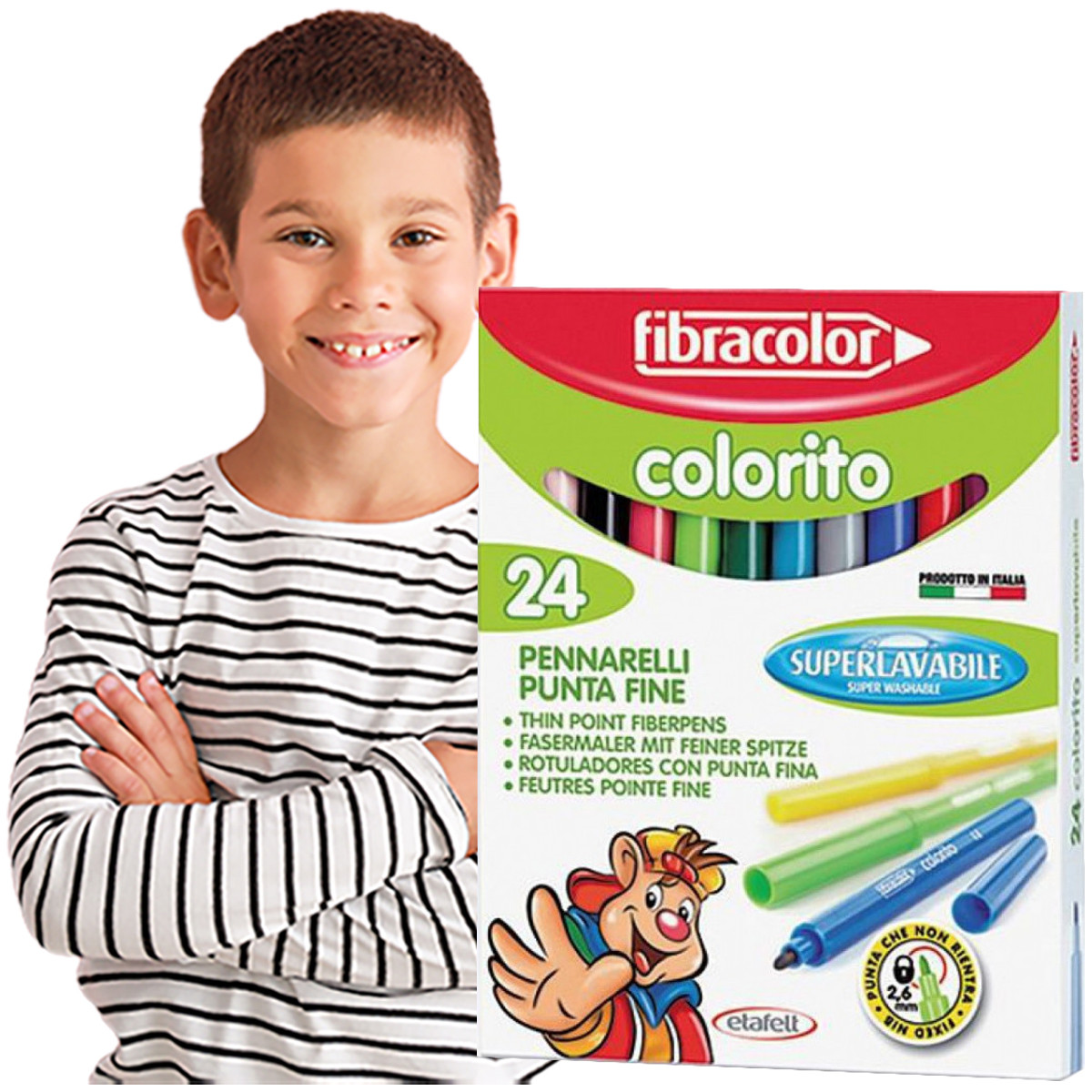 FIBRACOLOR COLORITO 24 KOLORY Flamastry Dziecięce