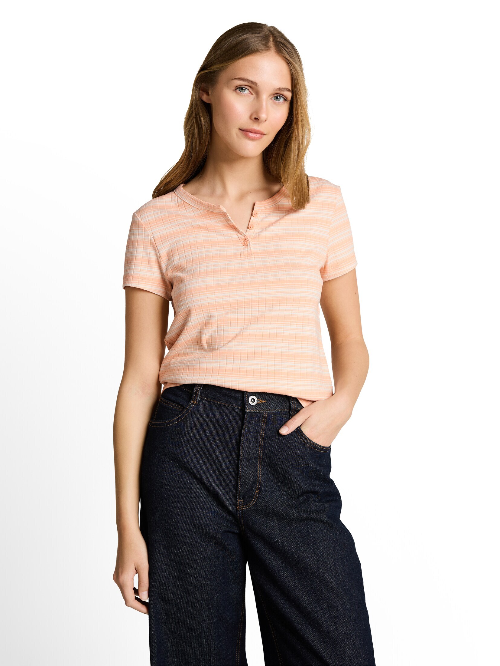 Tom Tailor Denim Koszulka Henley w paski