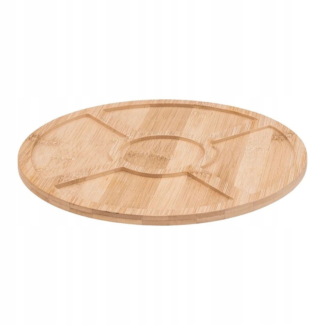 ZESTAW MISEK SALATEREK PORCELANOWYCH DO PRZEKĄSEK DIPÓW + TACA BAMBUSOWA Marka inna