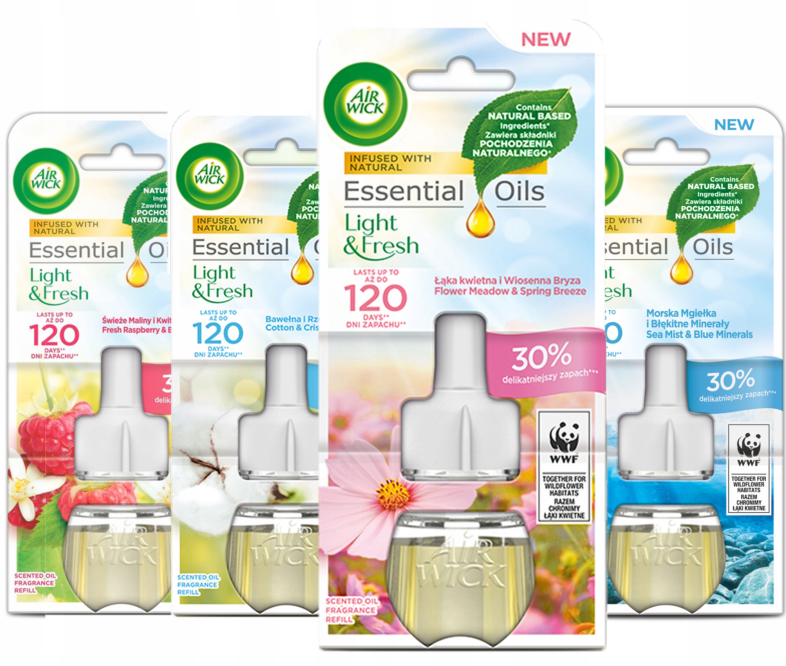 Air Wick Light & Fresh Elektryczny MIX wkładów 4 x 19ml