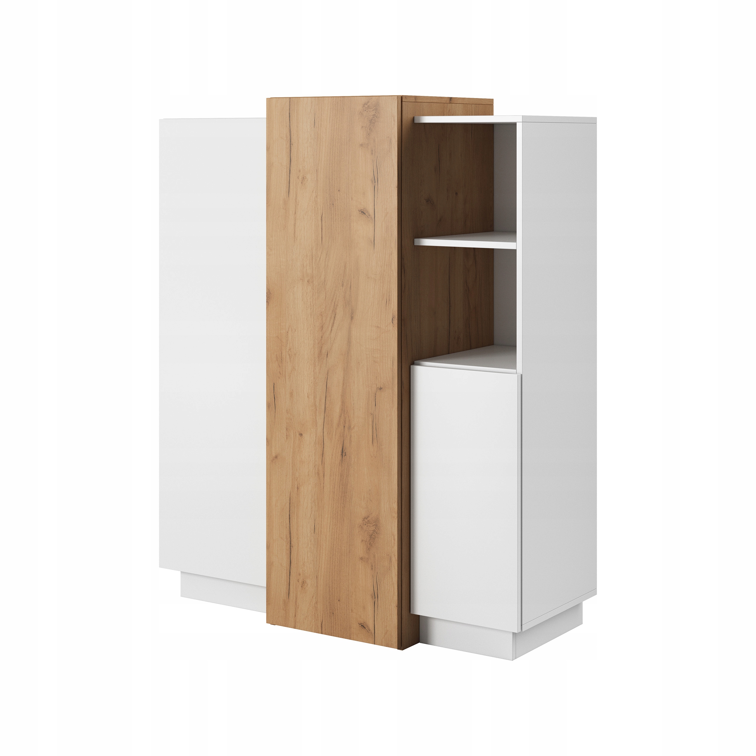 Komoda Tres 110 cm do obývacího pokoje Ložnice 3 Dvířka Bílá