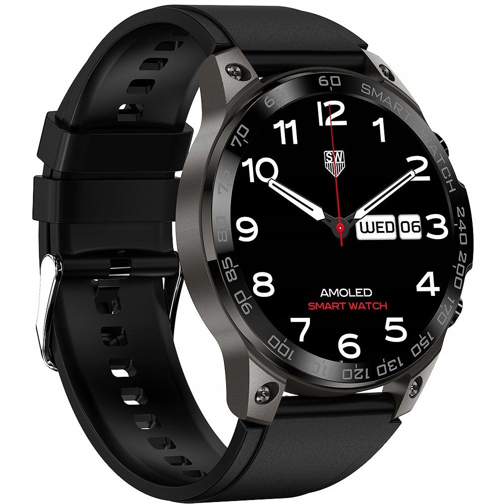 SMARTWATCH ZEGAREK MĘSKI MENU POLSKIE ROZMOWY PULS SMART WATCH AMOLED PL Model JG Smart SMARTWATCH GORILLA SMART JGS50 MEN