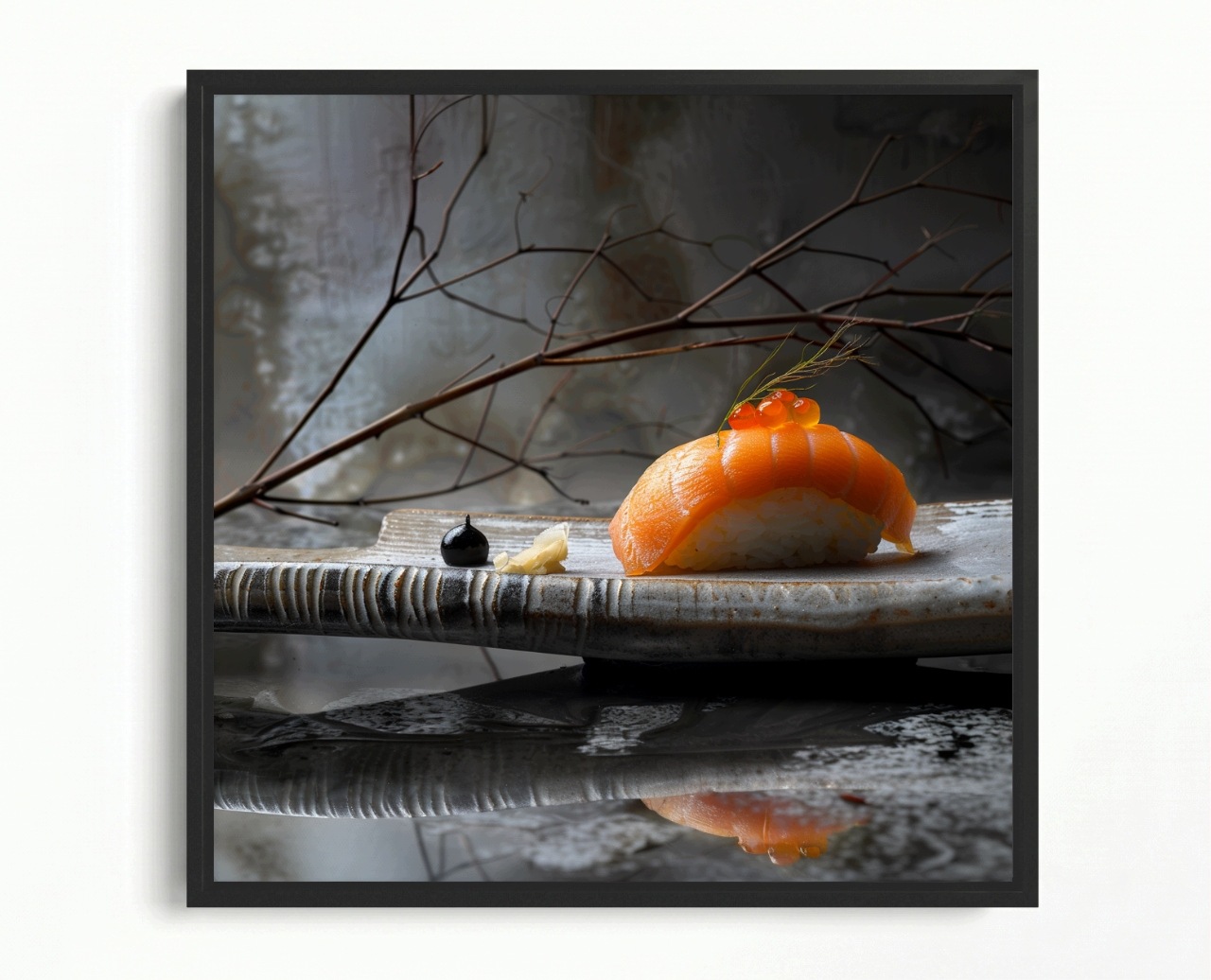 Obraz Rám American Box Ázijská Kuchyňa Japonsko Jedlo Sushi 60x60
