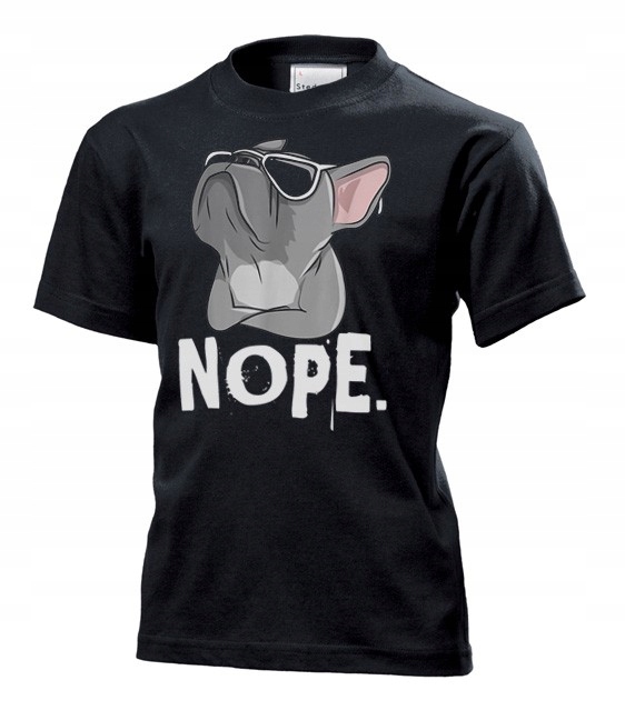 

Koszulka dziecięca Pies buldog francuski Nope XL