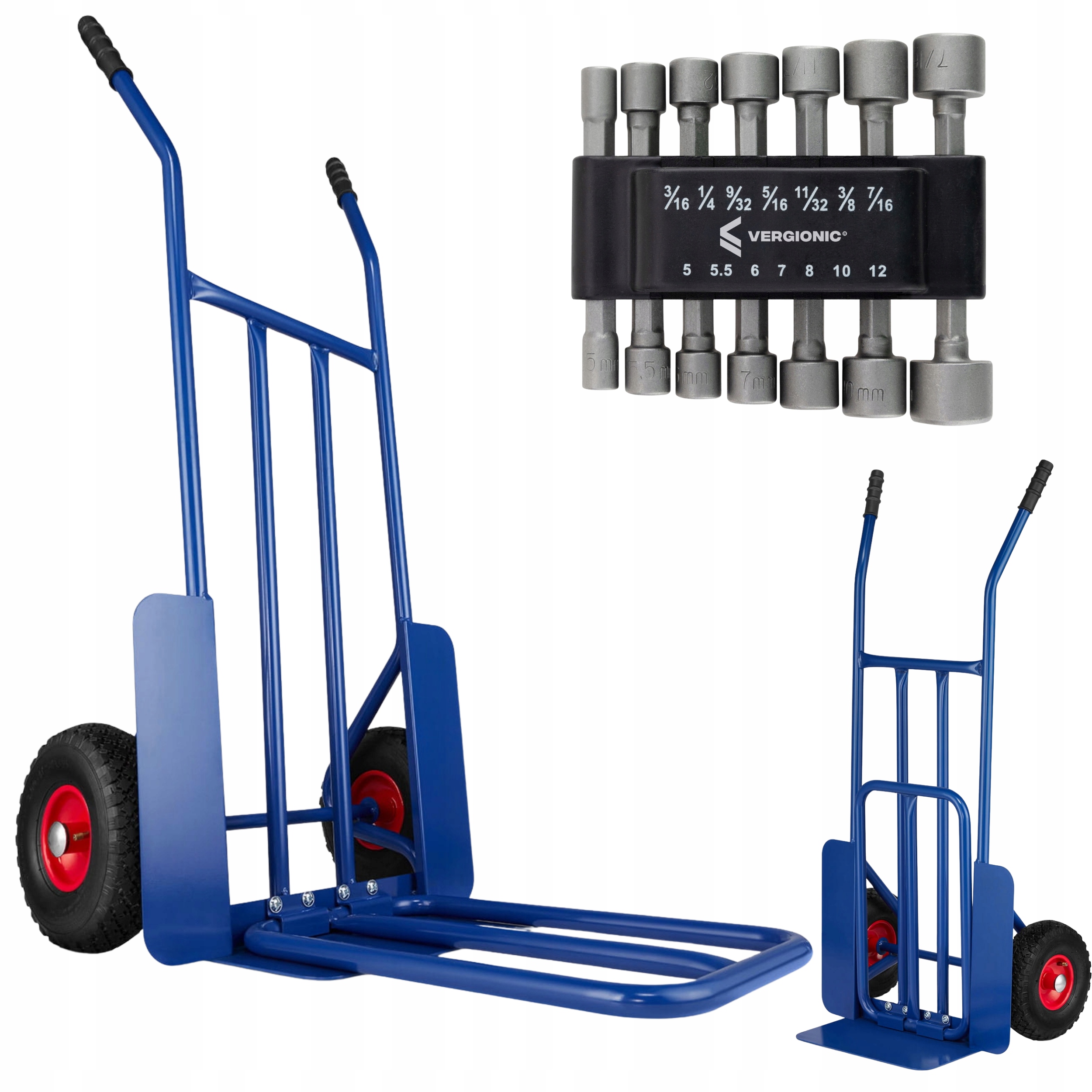 Přepravní plošinový vozík 270 kg Higher Ocelový skládací kočárek Klíče