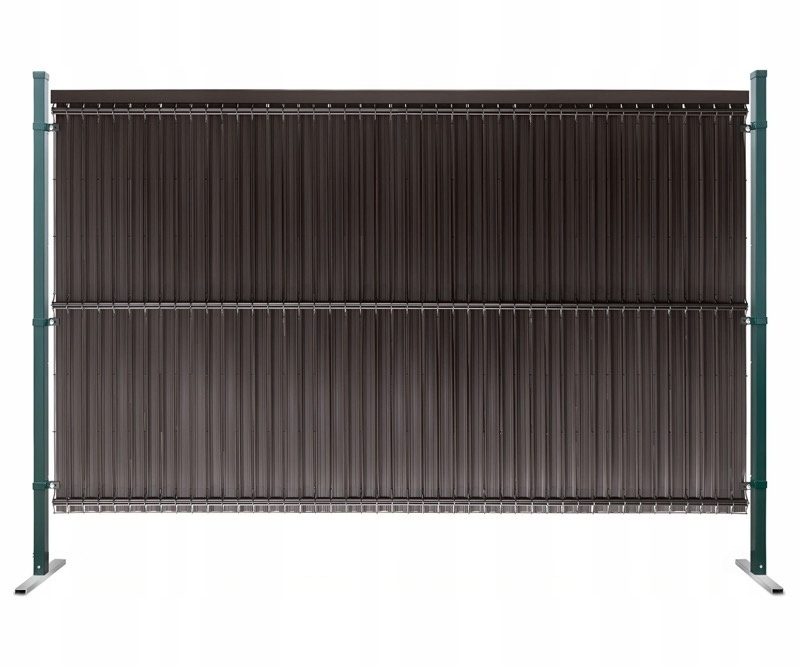 Listwy ogrodzeniowe pionowe wąskie 44-62mm 153x250cm RD02 Ciemnobrązowy