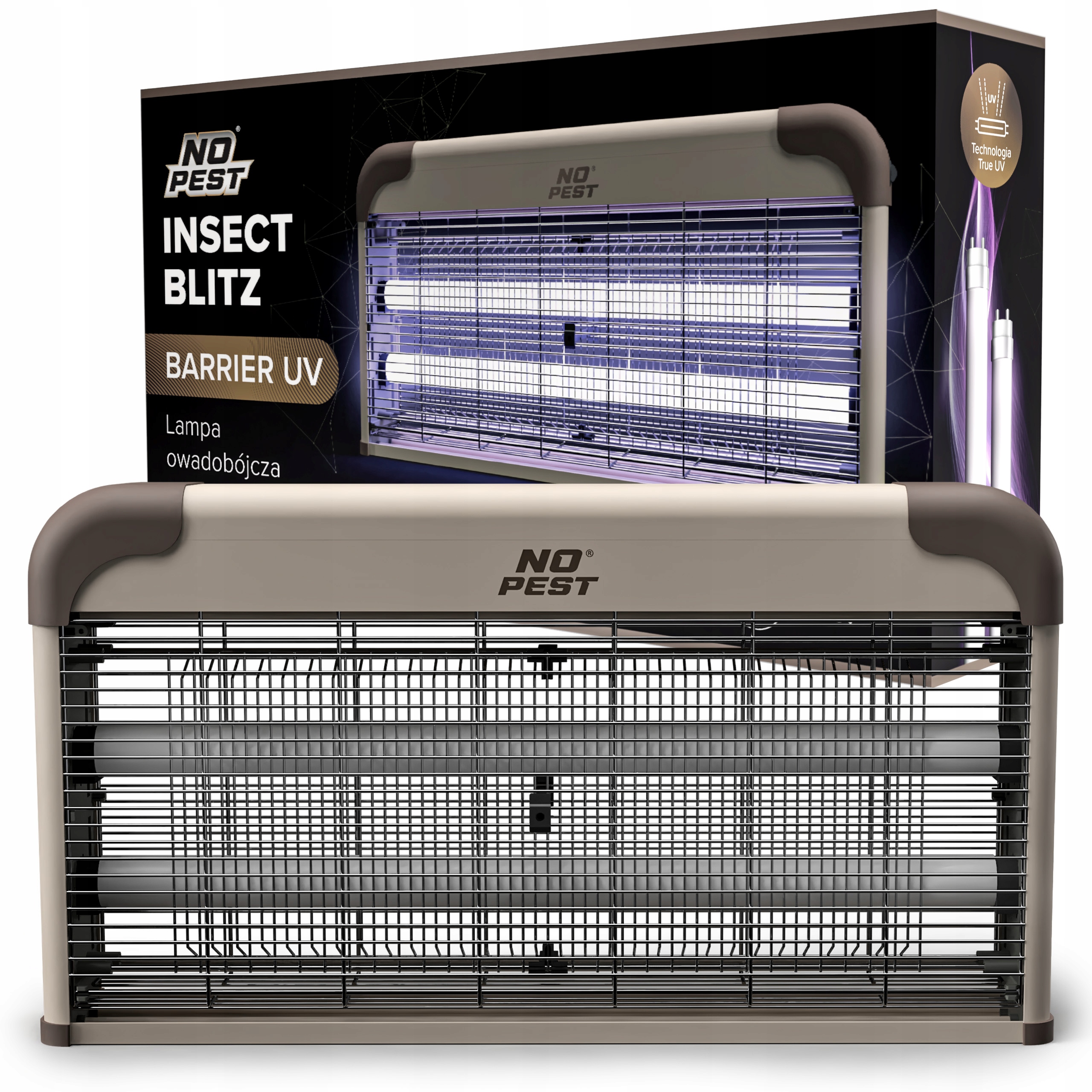 Lampa Owadobójcza Uv Ścienna No Pest Na Komary Muchy Ćmy Mole Owady Duża