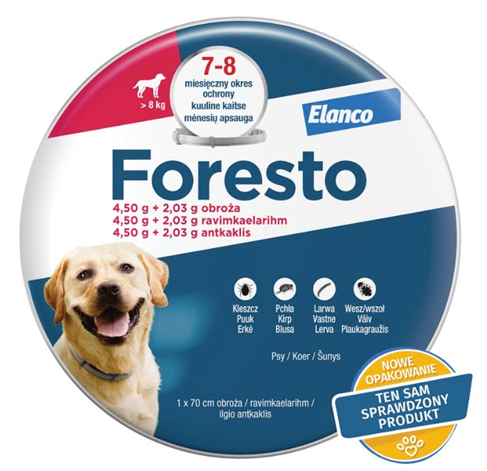 Foresto Obroża psy powyżej 8kg dł. 70 cm