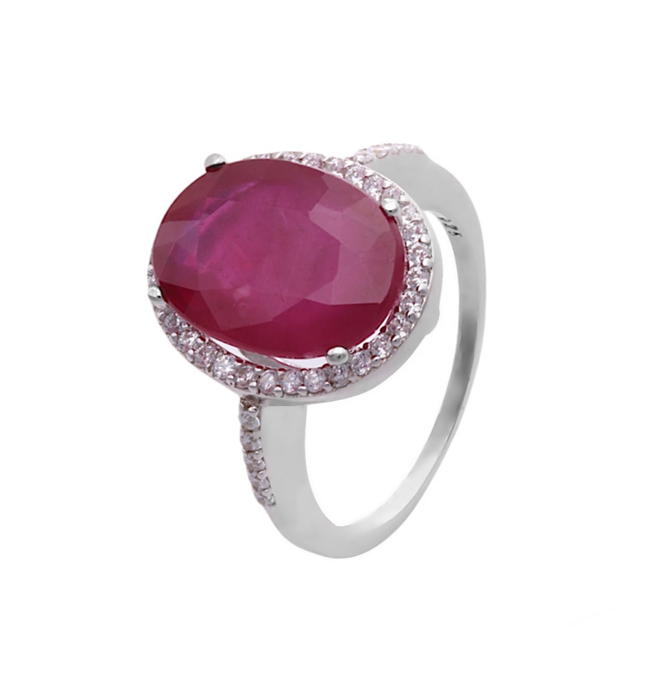 Prstýnek Ag 925 Rubín 2406-R-RU-WP vel. 14