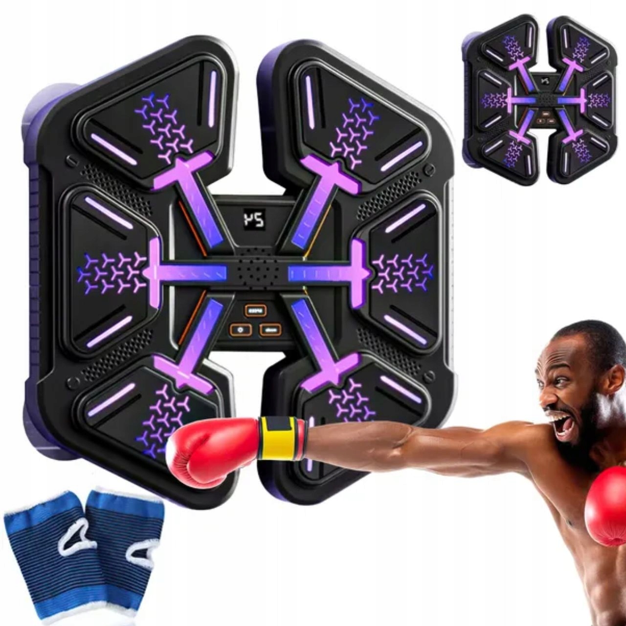 Tarcza Do Boksowania Boksu Bokserska Rękawice Muzyka Efekty Led Trenażer