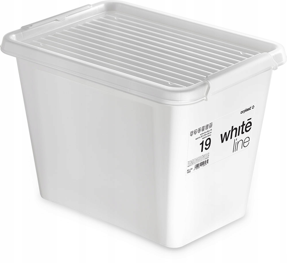 POJEMNIK BOX ORGANIZER DO PRZECHOWYWANIA 19l BIAŁY 30x40 WHITE NA ŻYWNOŚĆ