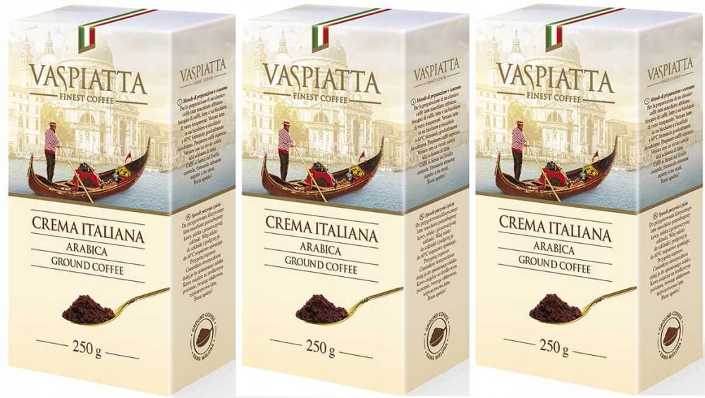 Kawa mielona Vaspiatta Crema Italiana 3x250g