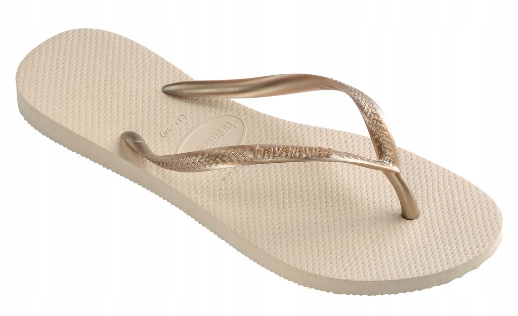 

Havaianas Slim 39/40 Bra beżowe japonki klapki