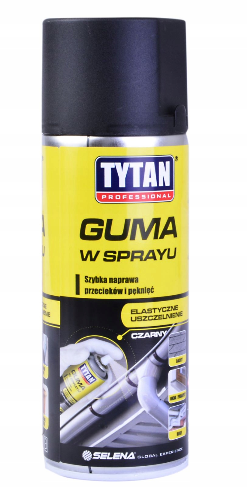 GUMA W SPRAYU USZCZELNIAJĄCA CZARNA 400ML TYTAN Kod producenta 10040911x6