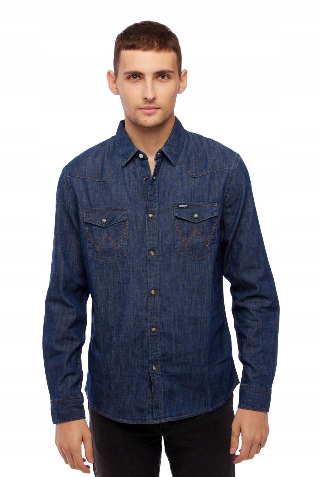 WRANGLER DENIM SHIRT DARK INDIGO W5M12AX1E M