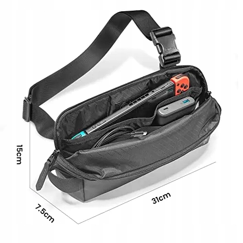 tomtoc EDC Sling Bag, lekka, mała torba na ramię, Materiał dominujący tkanina