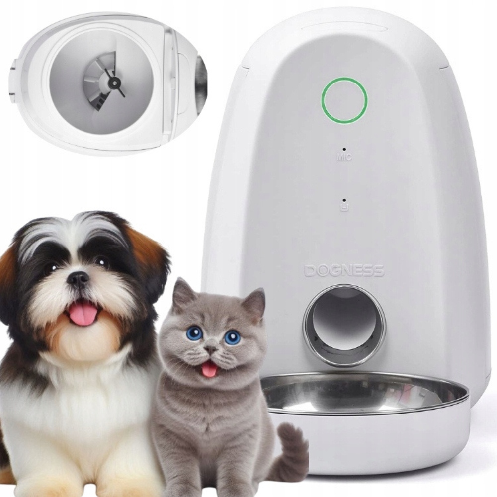 Levně Dávkovač Automatický Podavač krmiva pro psa kočku aplikace Dogness 2 l