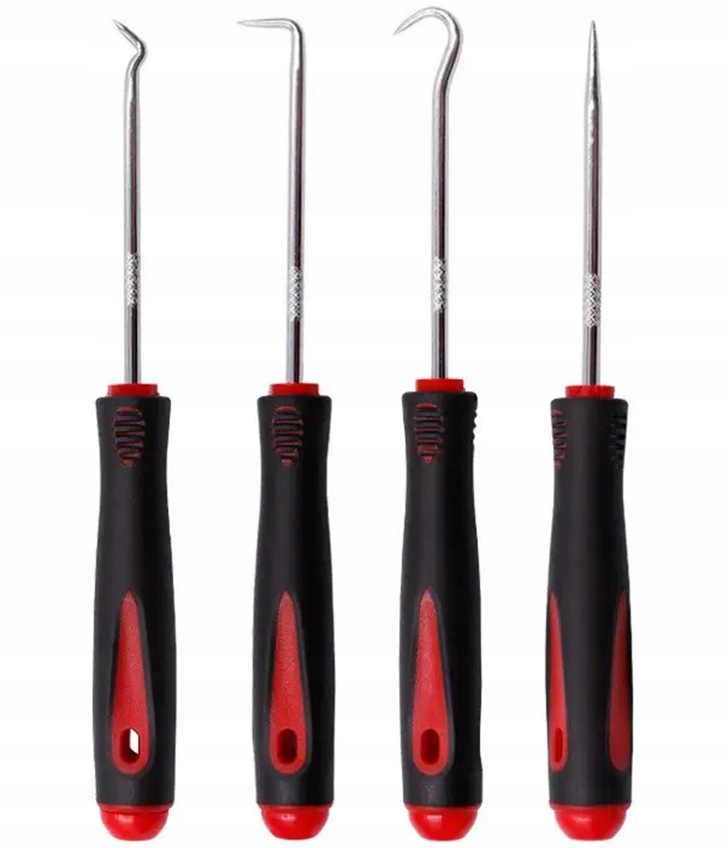 Zestawy Haków Haczyki Narzędziowe Do Uszczelek Oringów Stal Haki Groty 4szt