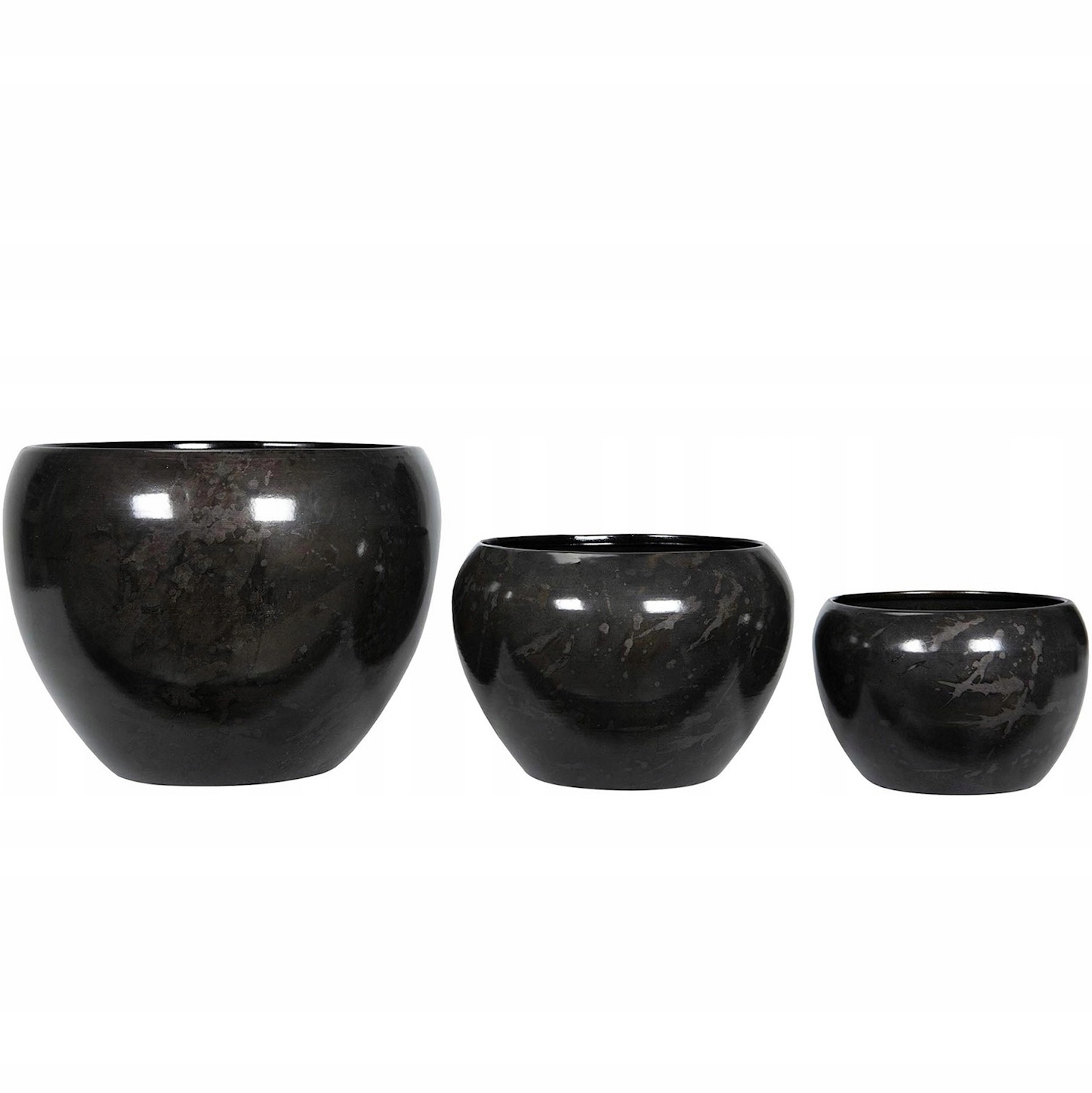 Obal Na Květináč Na Balkon Terasa Parapet Květiny 24 cm Černý Loft 3KS