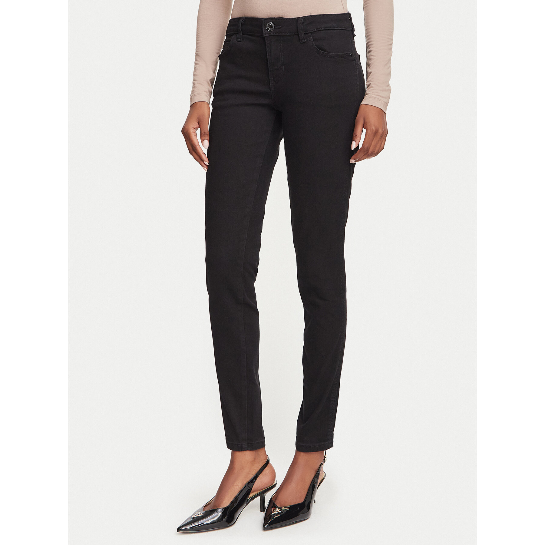 Damskie Jeansy W6YAJ2D1585 czarny