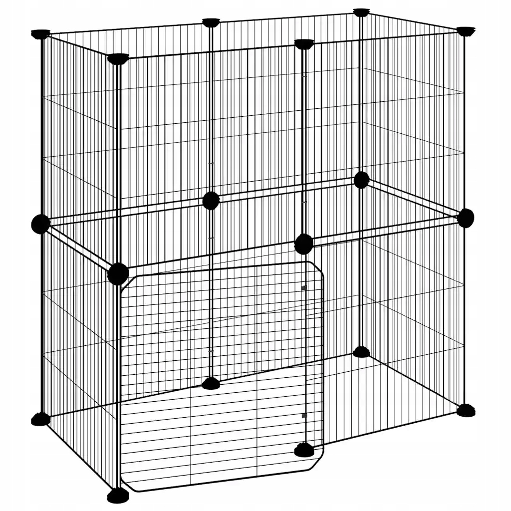 Klec pro zvířata černá 35 x 35 cm, ocel lakovaná práškovou barvou