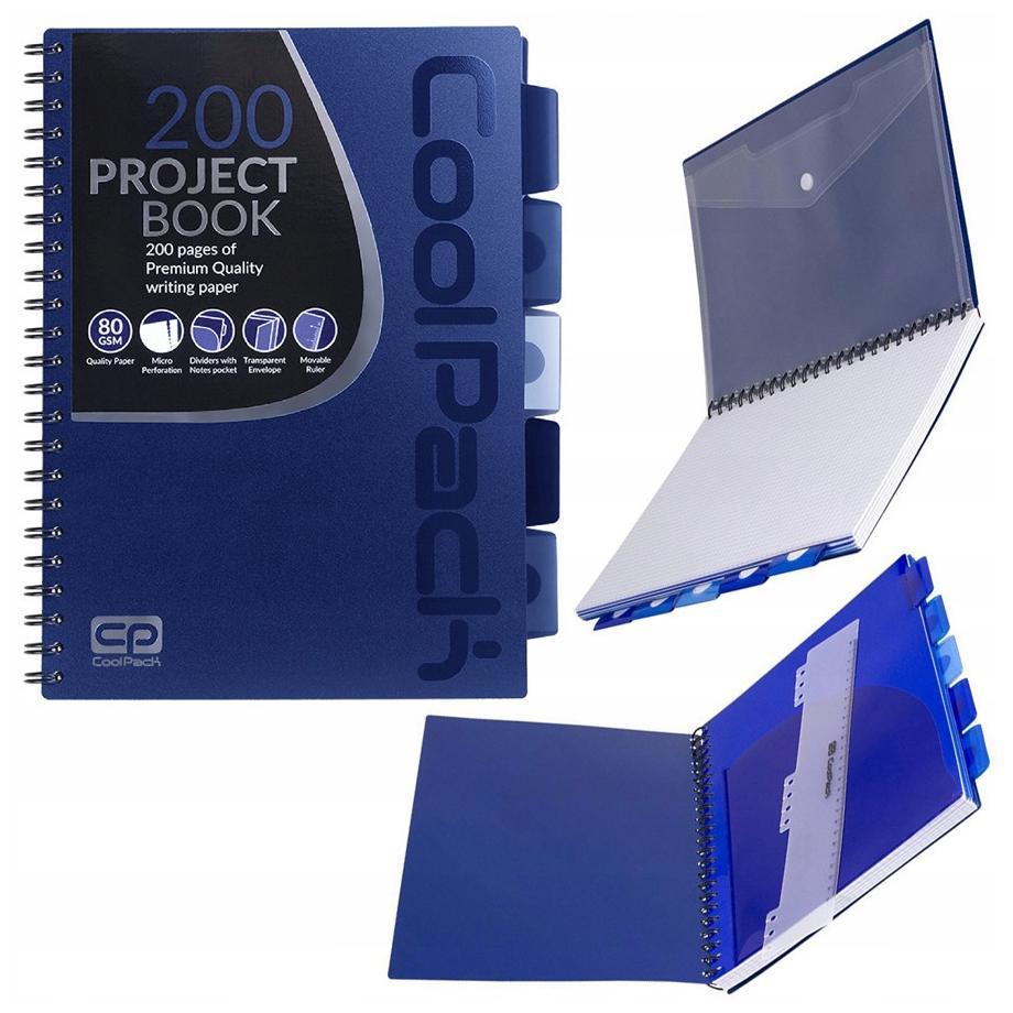 ZESZYT szkolny z PRZEGÓRDKAMI Kołonotes A4 Cool Pack niebieski GRANATOWY Marka inny