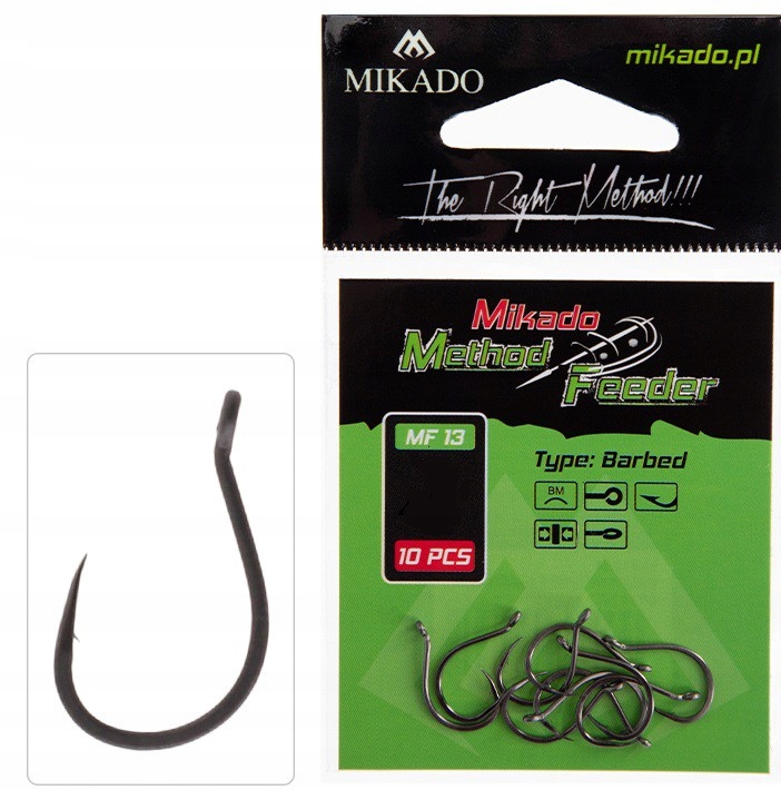 Haczyki Mikado Method Feeder 10szt. rozmiar 10