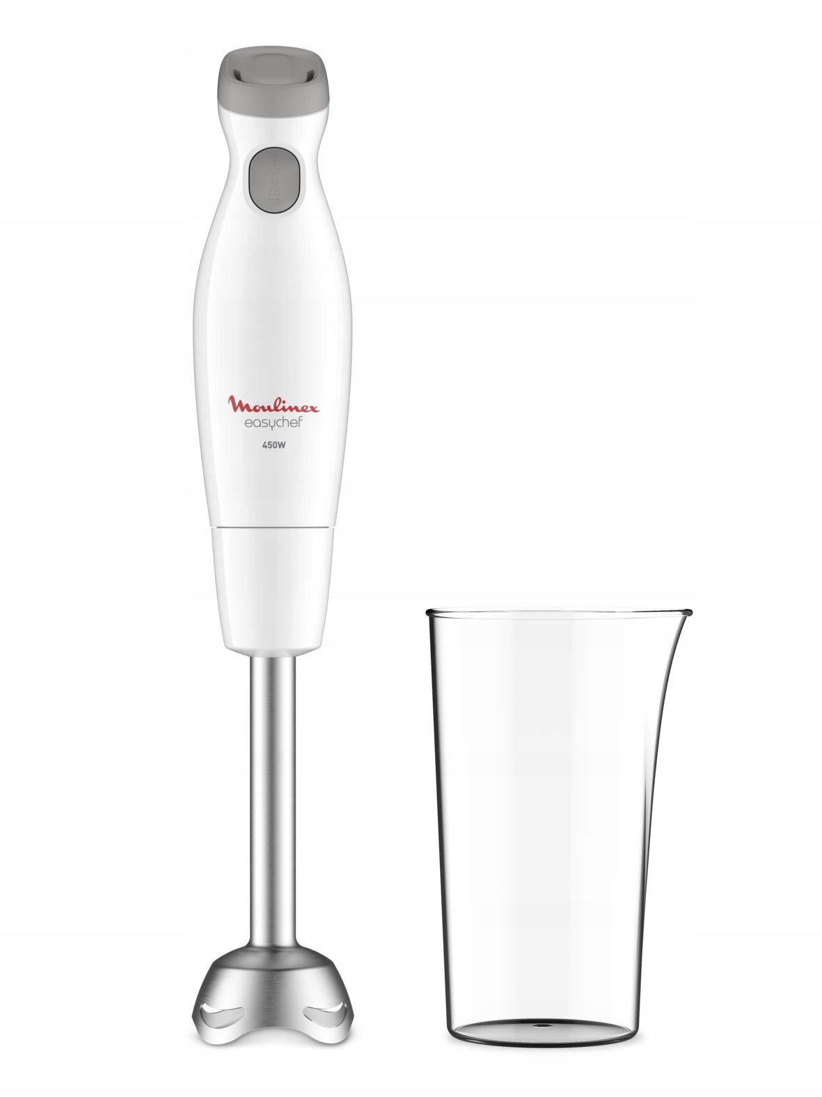 MOULINEX Easychef Blender Ręczny 450W 2 Prędkości Ostrza Zelkrom Biały — miniatura 3