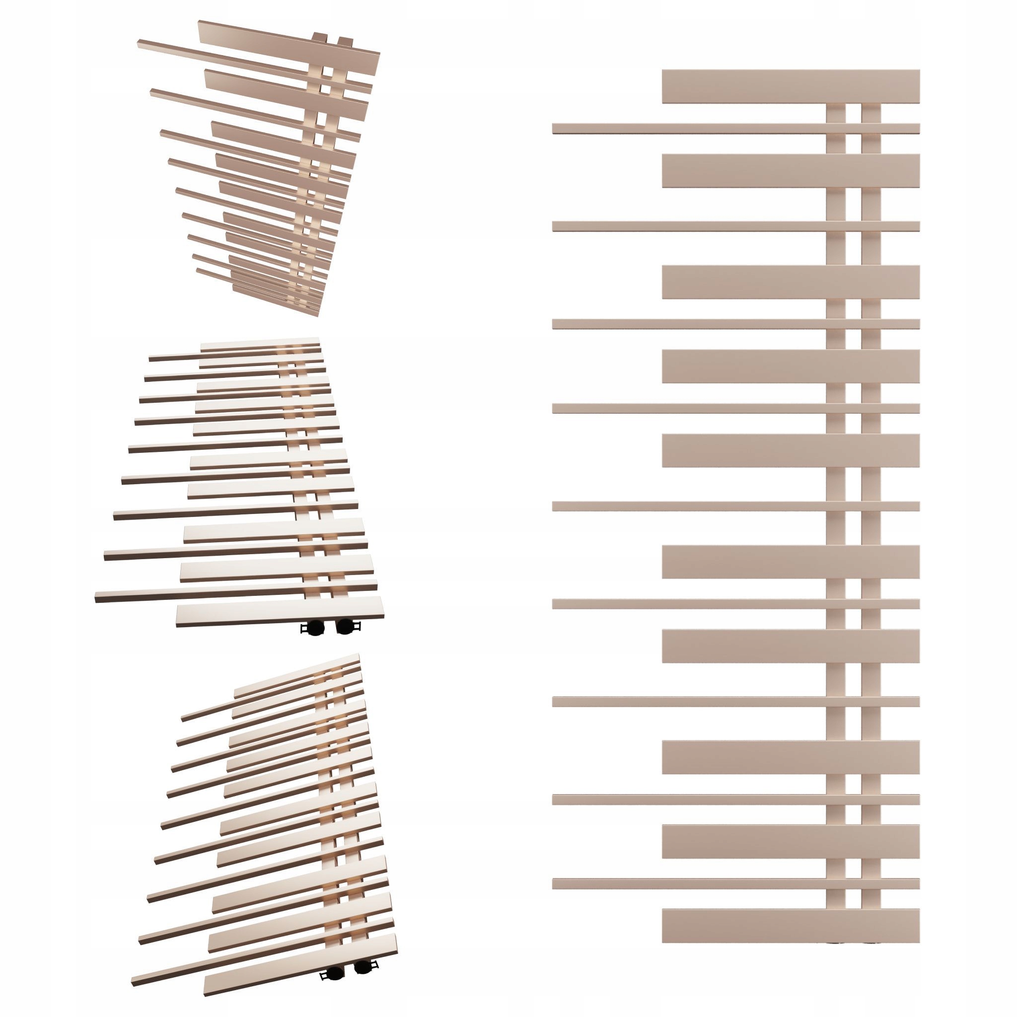 Dekorativní radiátor Piano Pravý 1280x570 Zlatý Růžový