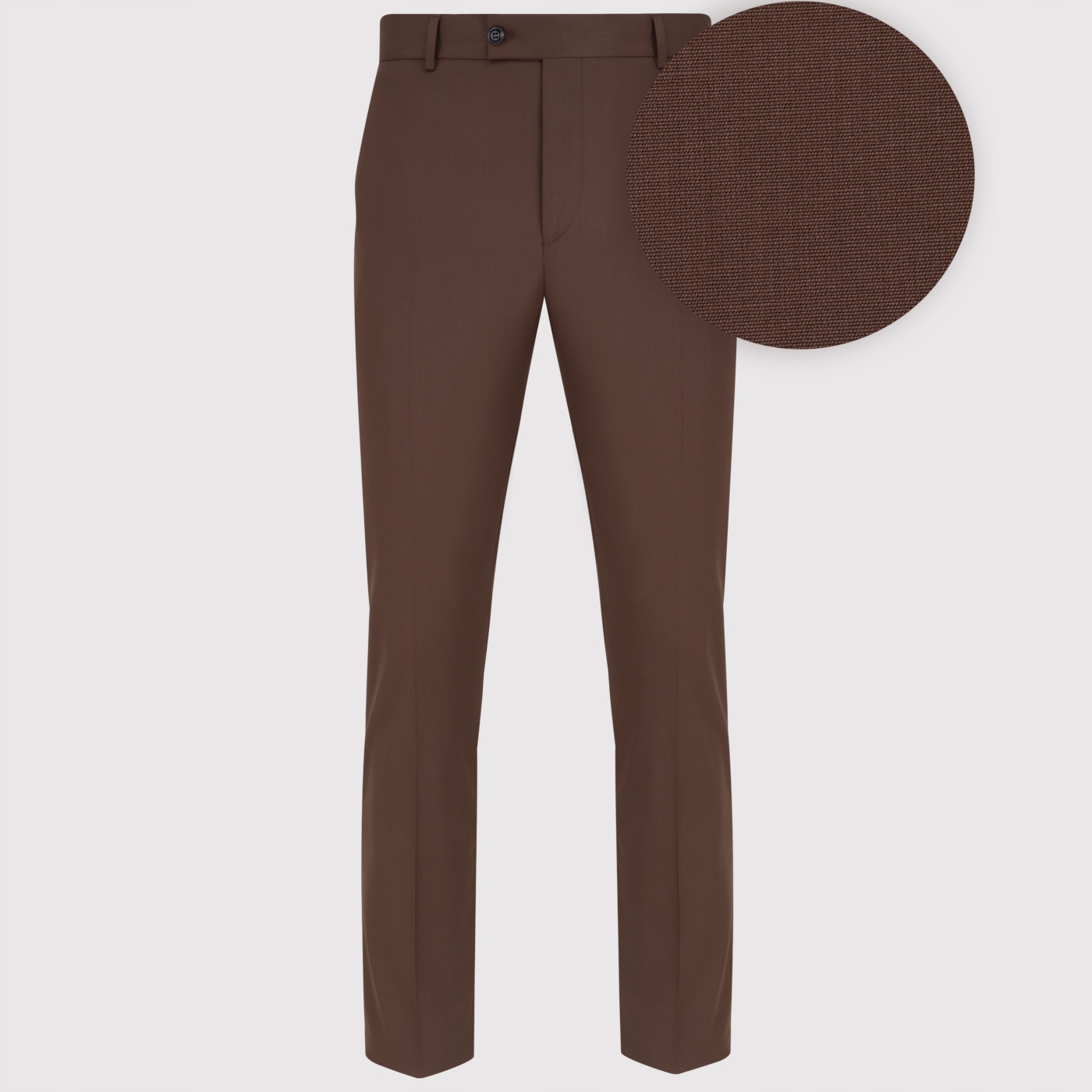 Hladké oblekové kalhoty v hnědé barvě Pako Lorentet vel 100/176