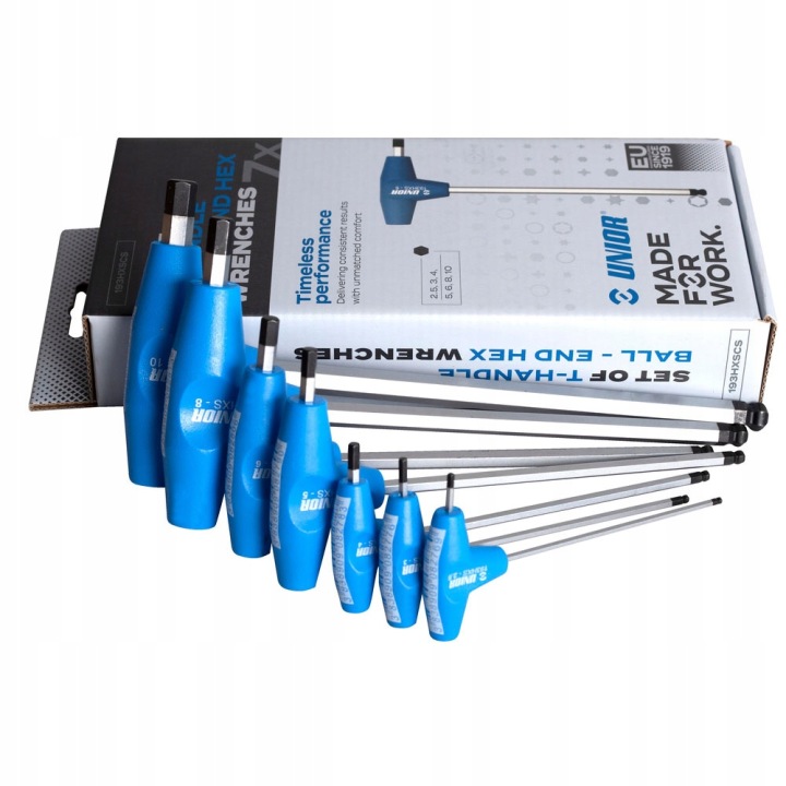 Zestaw kluczy imbusowych Unior 609337 z zakończeniem kulowym 7szt. 193HXSCS