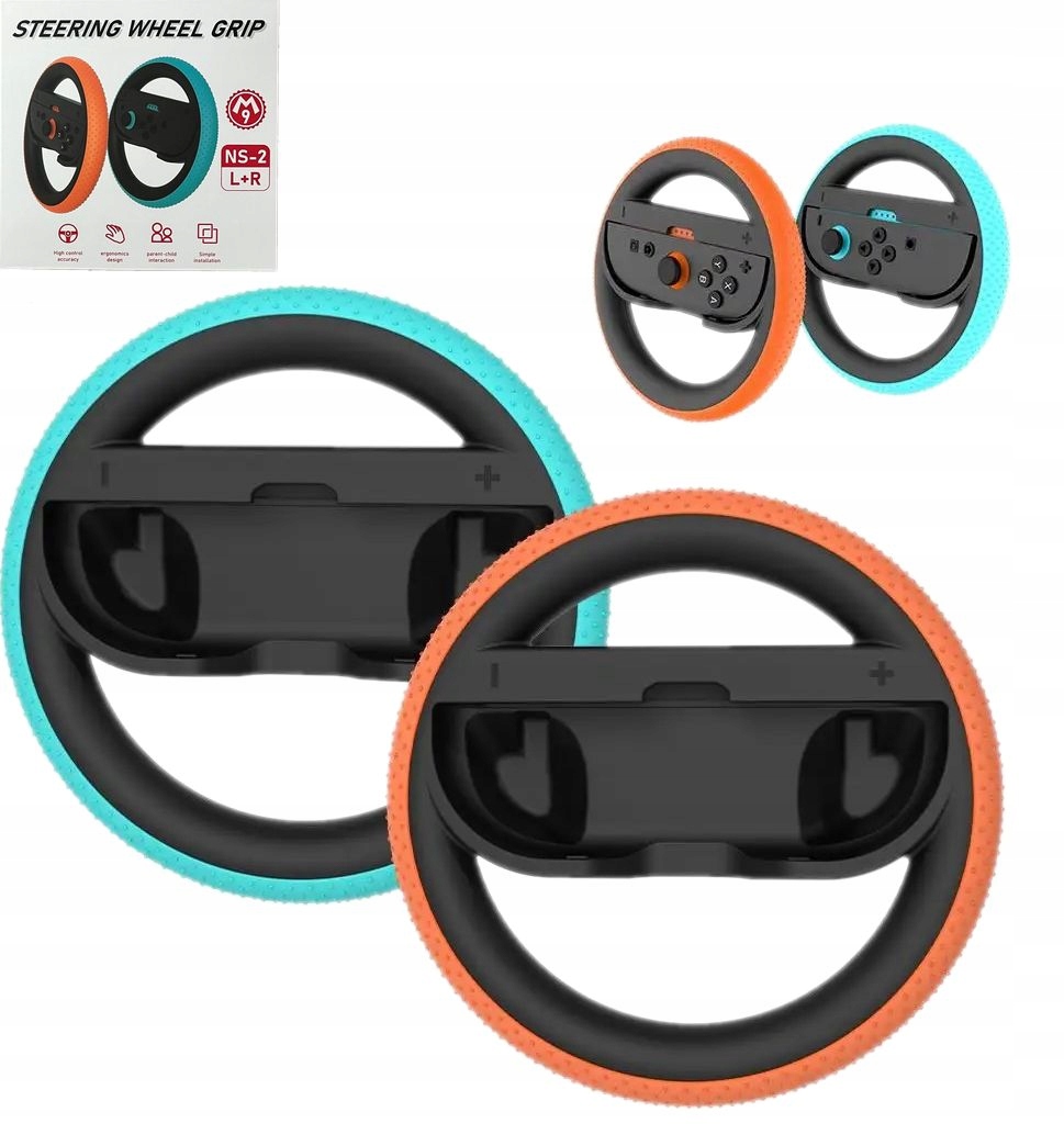 DWIE KIERWONICE KIEROWNICA WHEEL UCHWYT NA JOY-CON DO NINTENDO SWITCH 2