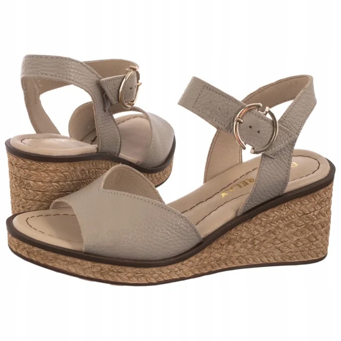 Dámské letní boty Sandály na klínku Ryłko Béžové 4RF66_Y_ _2TE