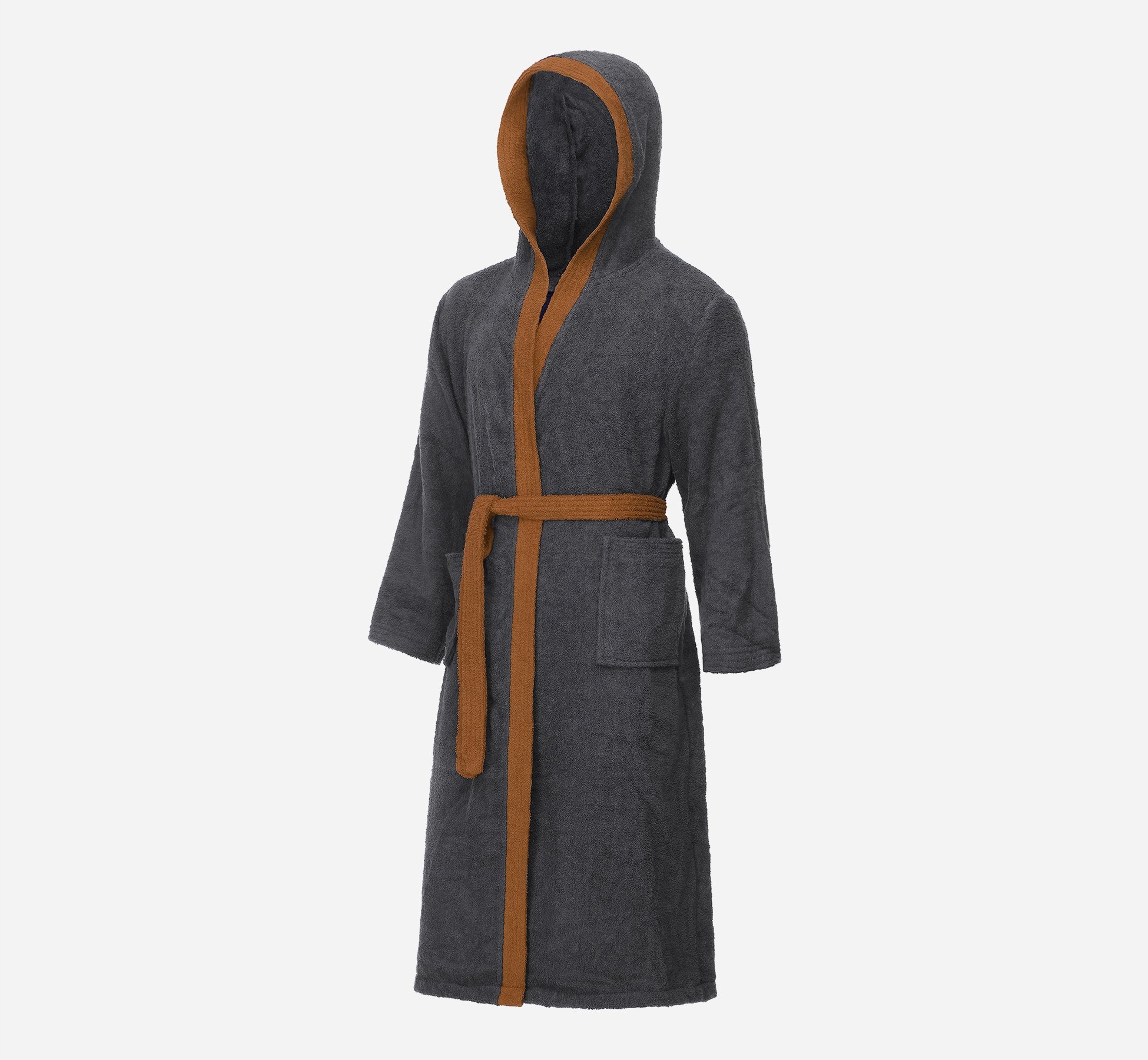 Szlafrok męski z kapturem BAWEŁNA L Rozmiar L