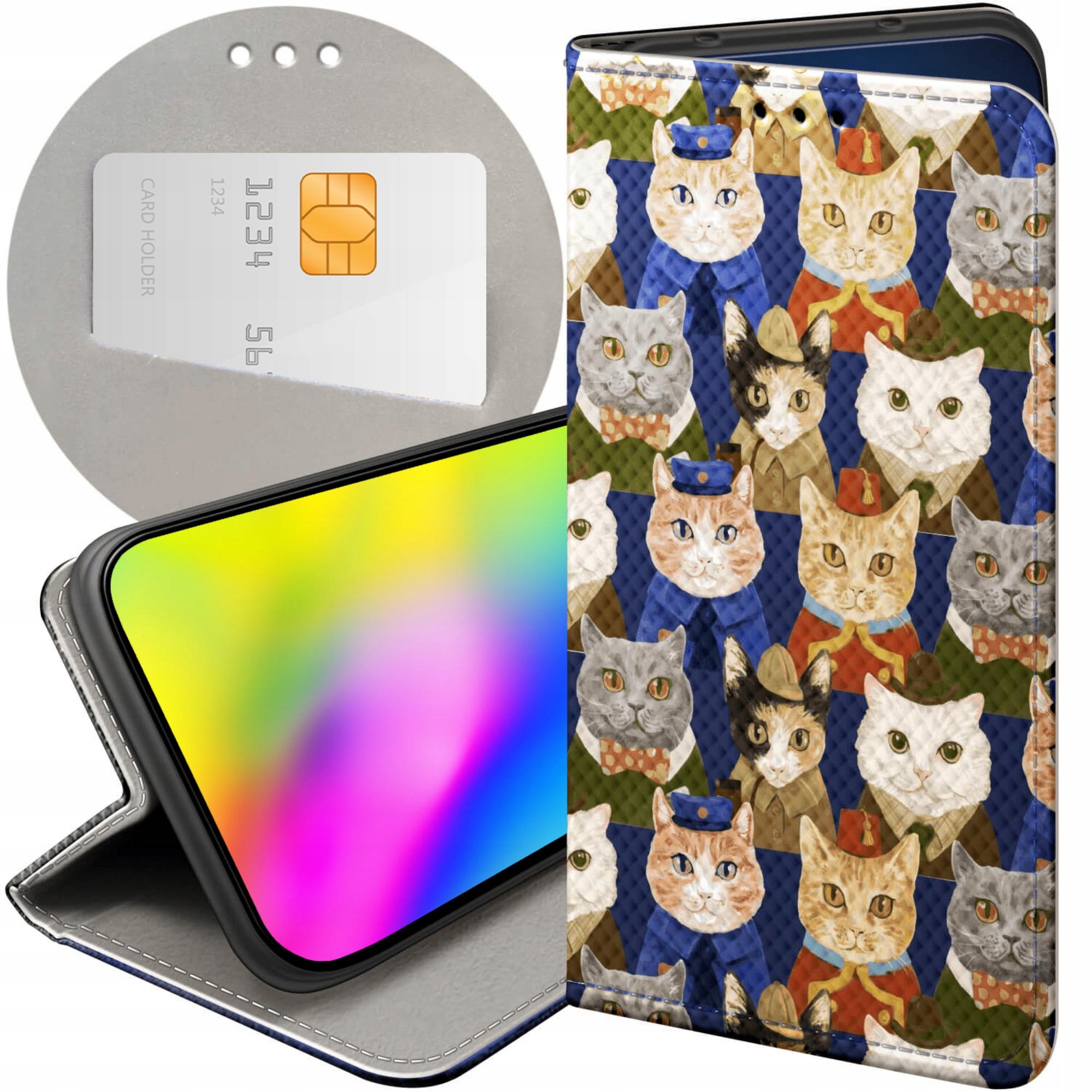 Etui Z Klapką Do Google Pixel 9 Pro XL Koty Kociaki Kotki Futerał